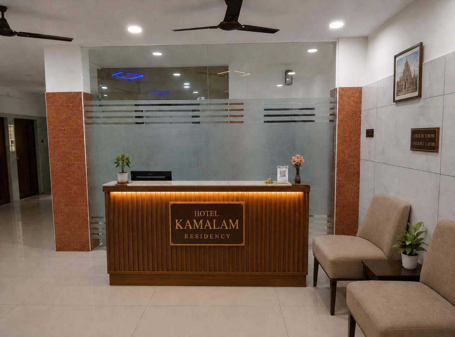 Reception at Hotel Kamalam Residency